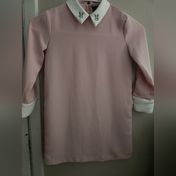 Victoria Beckham Blush Collared Dress - Picture 6 of 8